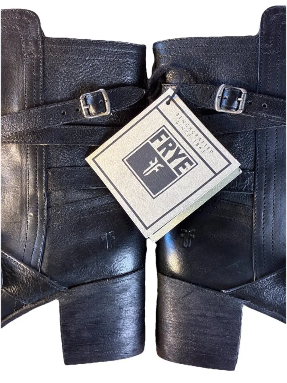 NWT Fry 76520 Vira Strap Moto Ankle Boots Black Leather Women’s 8.5 B MSRP
